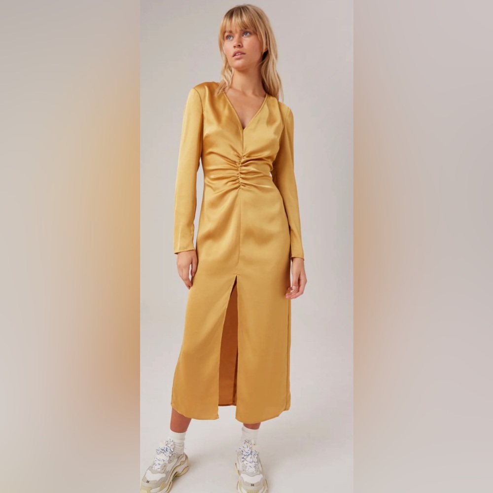 The Fifth Label Population Long sleeve Dress in golden yellow US 0/2